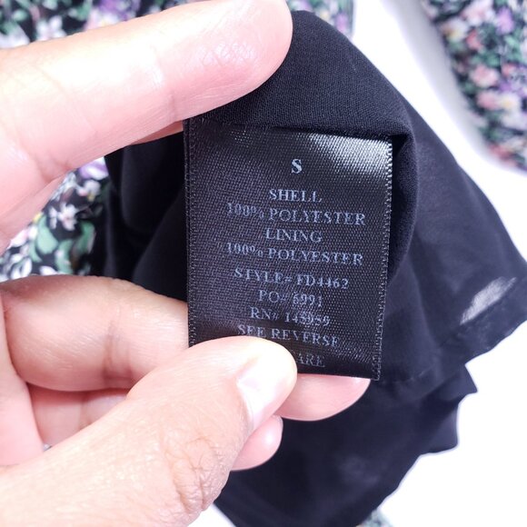 Vici Mini Dress Size S Multicolor Floral Long Sleeve Boho Festival Ruffle - Picture 3 of 16